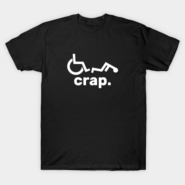 Handicap Wheelchair Funny Wheelchair Fall T-Shirt by DaStore